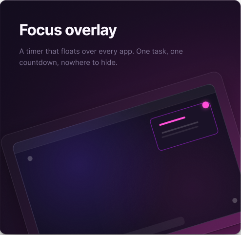 Vulpie focus timer shown alongside a selected task