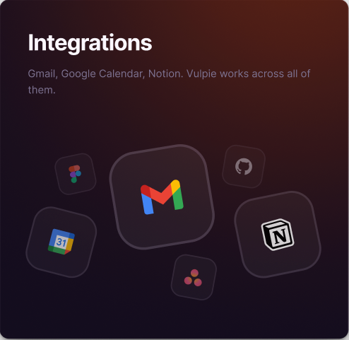 Vulpie productivity integrations